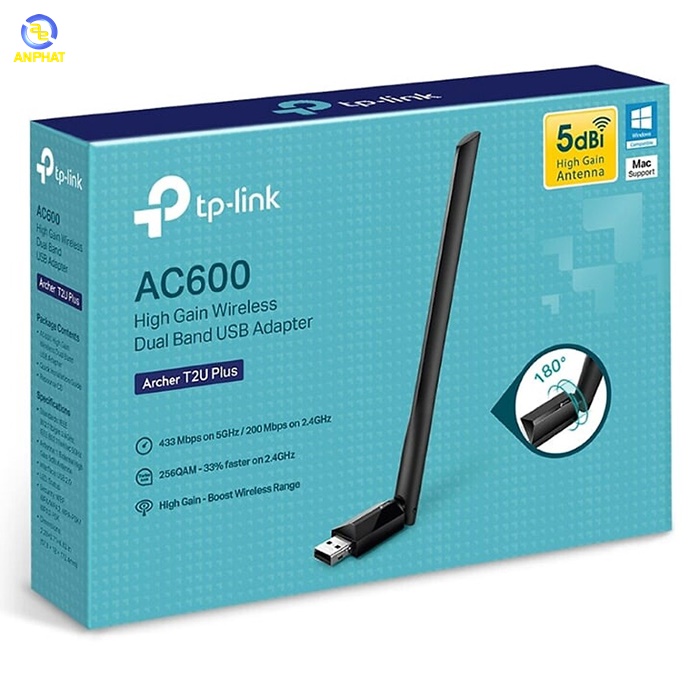 USB Wifi TP-Link Archer T2U Plus AC600